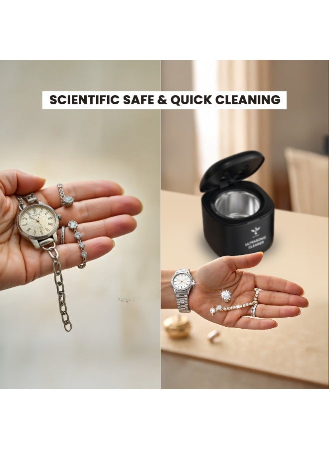 Novitson Premium Ultrasonic Ornaments Cleaner 200ML for Delicate Cleaning Jewellery, Eyewears, Watches and other Ornaments – Black NJC-4020B | Ultrasonic Jewelry Cleaner Machine - Image 2